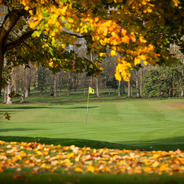 Golf course in autumn splendor