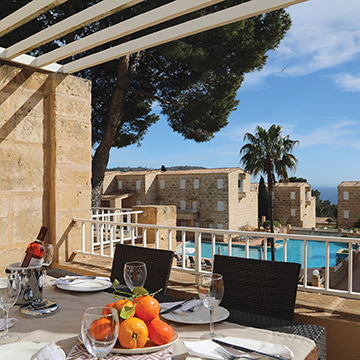 Balcony overlooking the main pool