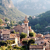 The picturesque mountain village of Valldemossa with its famous monastery