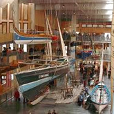 The National Maritime Museum in Cornwall is located in an award-winning building on the harbour