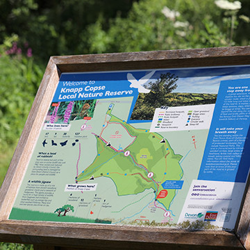 Entrance to Knapp Copse Nature Reserve