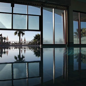 Indoor outdoor pool