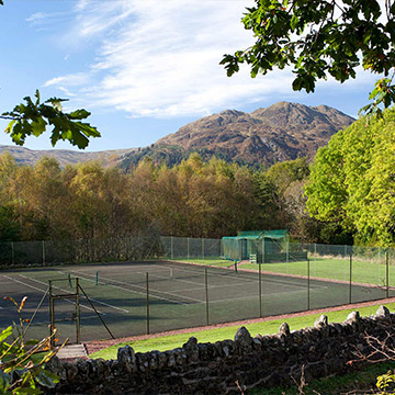 Tennis courts in stunning surroundings