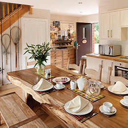 Plenty of dining space in Ghille's Bothy